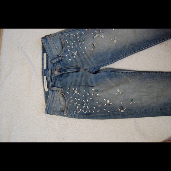 Anthropologie Pilcro Hyphen Bejeweled Jeans 25 - Picture 7 of 8
